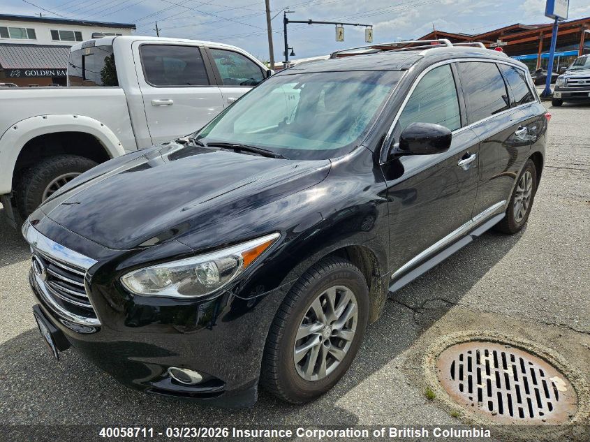 Black Infiniti JX35 AWD SUV front three-quarter view
